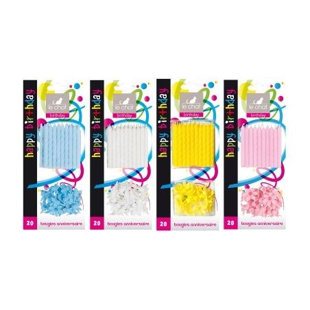 Le Chat 20 Bougies+20 Bobeches Assorties