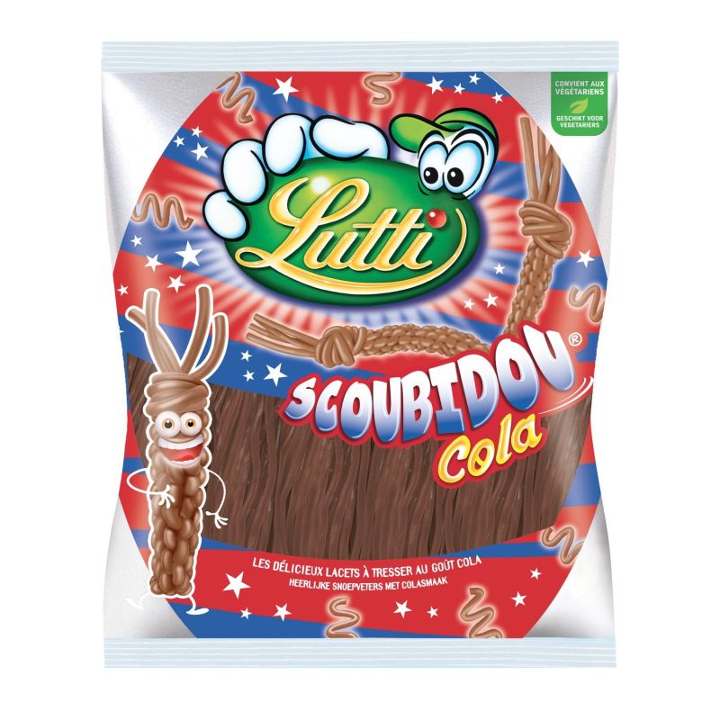 Lutti Bonbons Scoubidou Cola Sans Gluten : Le Sachet De 200G
