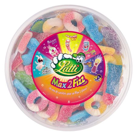 Lutti Bonbons Assortiment Max 2 Fizz Sans : Le Boite De 500G