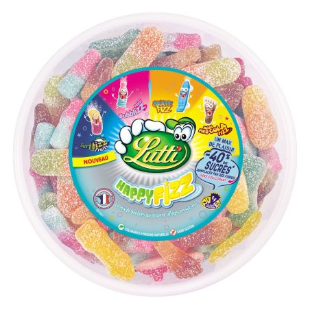 Lutti Bonbons Turbo Happyfizz : La Boite De 450G