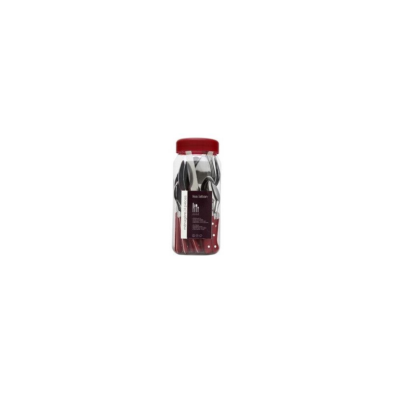 Luminarc Menagere 24 Pieces Troquet Rouge