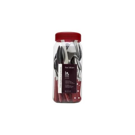 Luminarc Menagere 24 Pieces Troquet Rouge