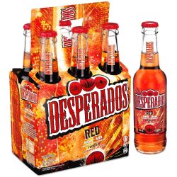 Desperados Bière Aromatisée Tequila Guarana Cachaça Red : Le Pack De 6 Bouteilles 33Cl