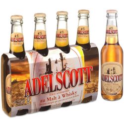 Adelscott Bière Aromatisée Au Malt À Whisky : Le Pack De 4 Bouteilles 33Cl