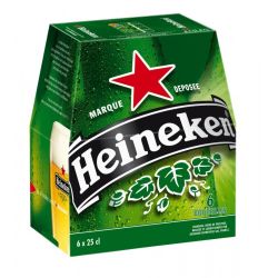 Heineken Pack Bouteille 6X25Cl Biere 5°