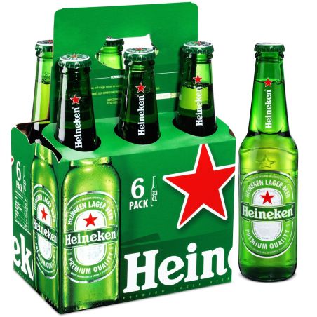 Heineken Bière Blonde De Prestige 5% : Le Pack 6 Bouteilles 33Cl