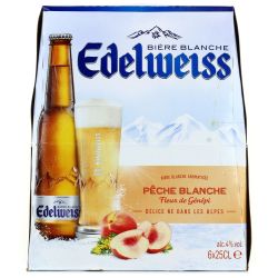 Edelweiss Peche Blanche 6X25Cl