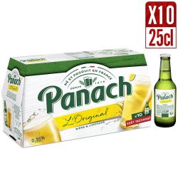 Panach Bière Panaché : Le Pack De 10 Bouteilles 25Cl