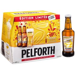Pelforth Bière Blonde : Le Pack De 12 Bouteilles 25Cl
