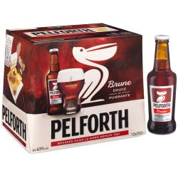 Pelforth Bière Brune : Le Pack De 12 Bouteilles 25Cl