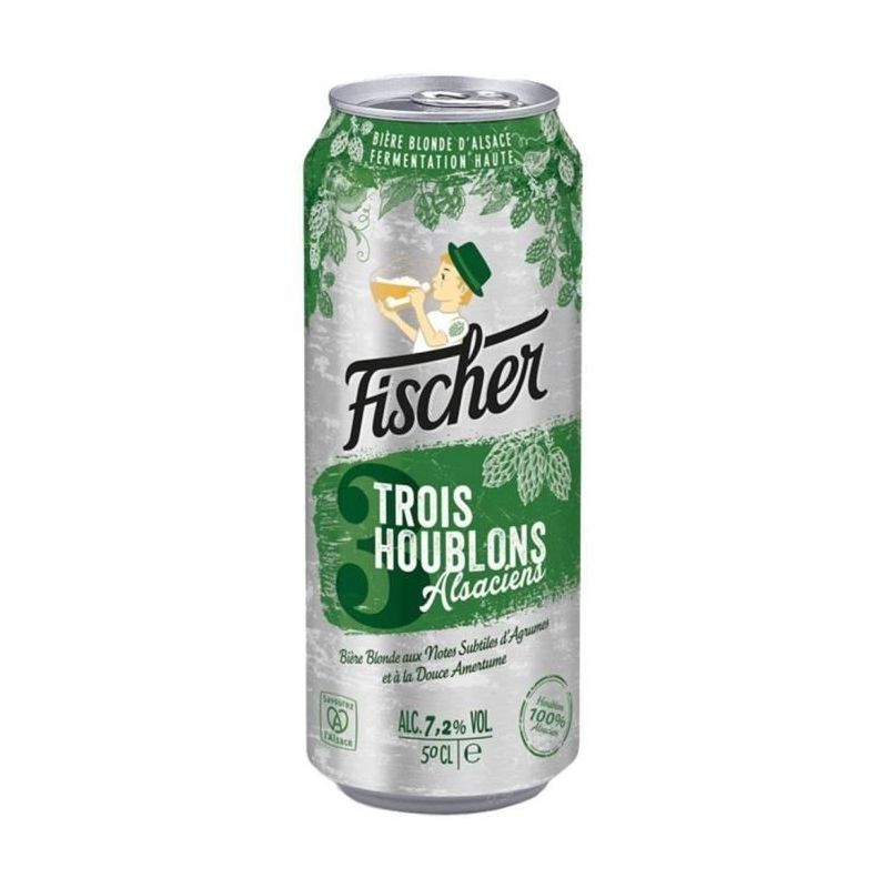 Fischer Bière Trois Houblons Alsaciens Blonde 50Cl