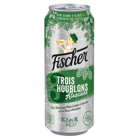 Fischer Bière Trois Houblons Alsaciens Blonde 50Cl