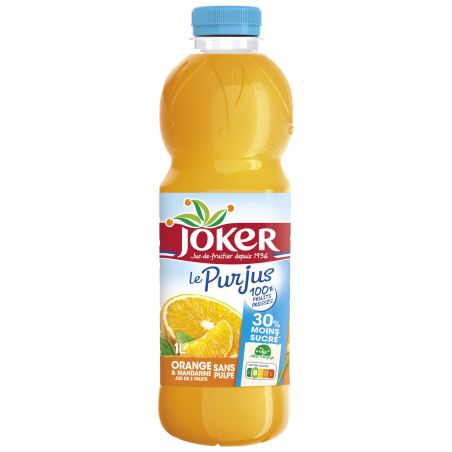 Joker Jus D'Orange Sans Sucres Ajoutés : La Bouteille D'1L