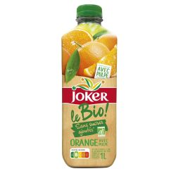 Joker Nectar D'Orange Avec Pulpe Bio Sans Sucres Ajoutés : La Bouteille De 1L