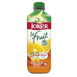 Joker Jus D'Orange Sans Pulpe Sucres Ajoutés : La Bouteille D'1L