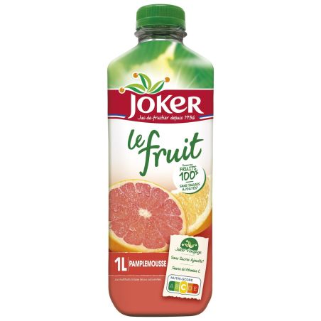 Joker Jus Pamplemousse Sans Sucres Ajoutés : La Bouteille D'1L