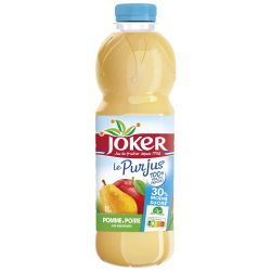 Joker Jus De Fruits Pressés Pomme Poire Sans Sucres Ajoutés : La Bouteille D'1L