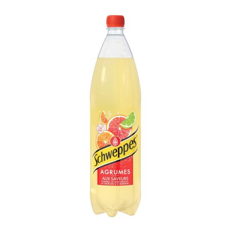 Schweppes Soda Aux Saveurs De 4 Agrumes : La Bouteille D'1,5L