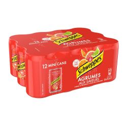 Schweppes Soda De 4 Agrumes : Le Pack 12 Canettes 15Cl