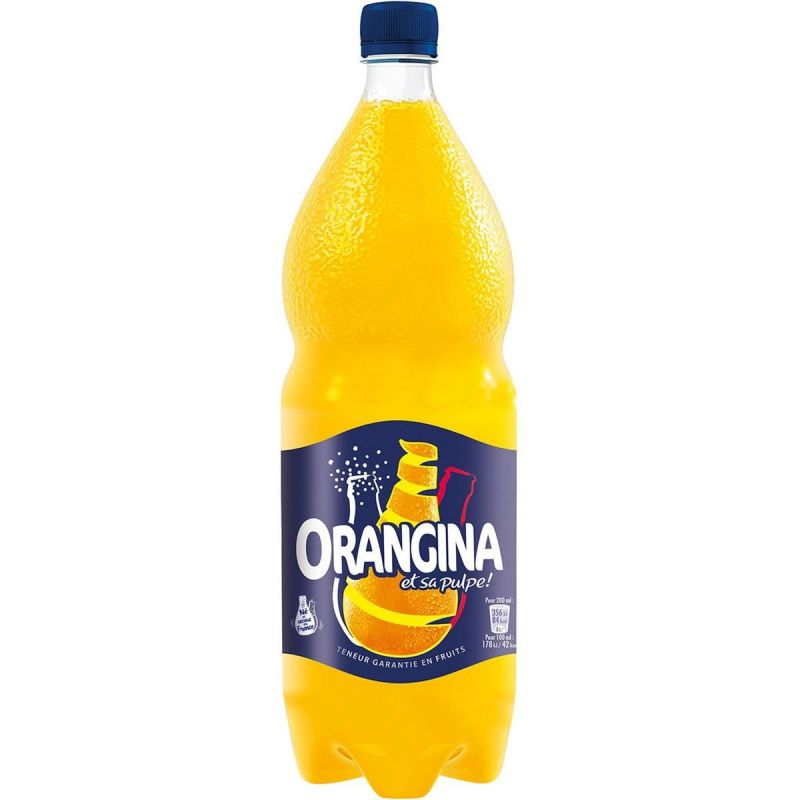 Orangina Boisson Gazeuse À La Pulpe De Fruit Jaune 2L