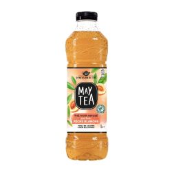 Maytea Boisson Au Thé Glacé Noir Pêche Blanche : La Bouteille D'1L