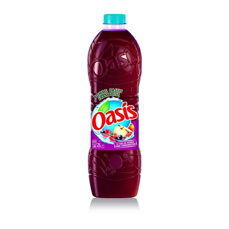 Oasis Boisson Aux Fruits Pomme-Cassis Framboise : La Bouteille De 2L