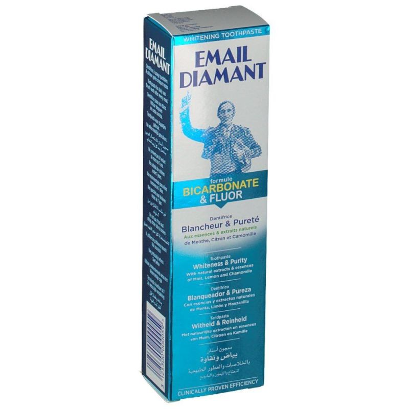 Email Diamant Dentifrice Blancheur & Pureté Arôme Menthe - Formule Bicarbonate Et Fluor 50Ml