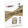 Emtec Ecmsd8Ghc10Gp - Carte Sd Classe 10 Gamme Elite Gold Uhs-I U1 Avec Adaptateur Performance 8 Gb