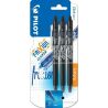 Pilot Stylo Roller Frixion Ball Noir Effaçable : Le Lot De 3 Stylos