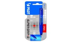 Pilot Stylo Bille Supergrip Rétractable Bleu