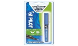 Pilot Stylo Roller V5 Encre Liquide Bleu
