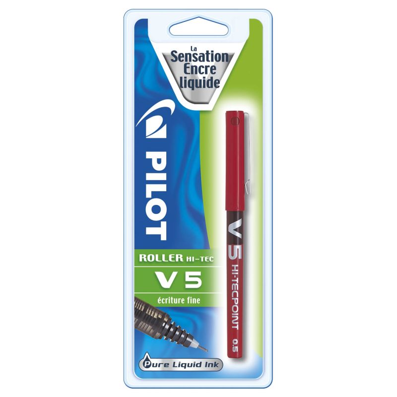 Pilot Stylo Roller V5 Hi-Tecpoint 0,5 Mm Rouge