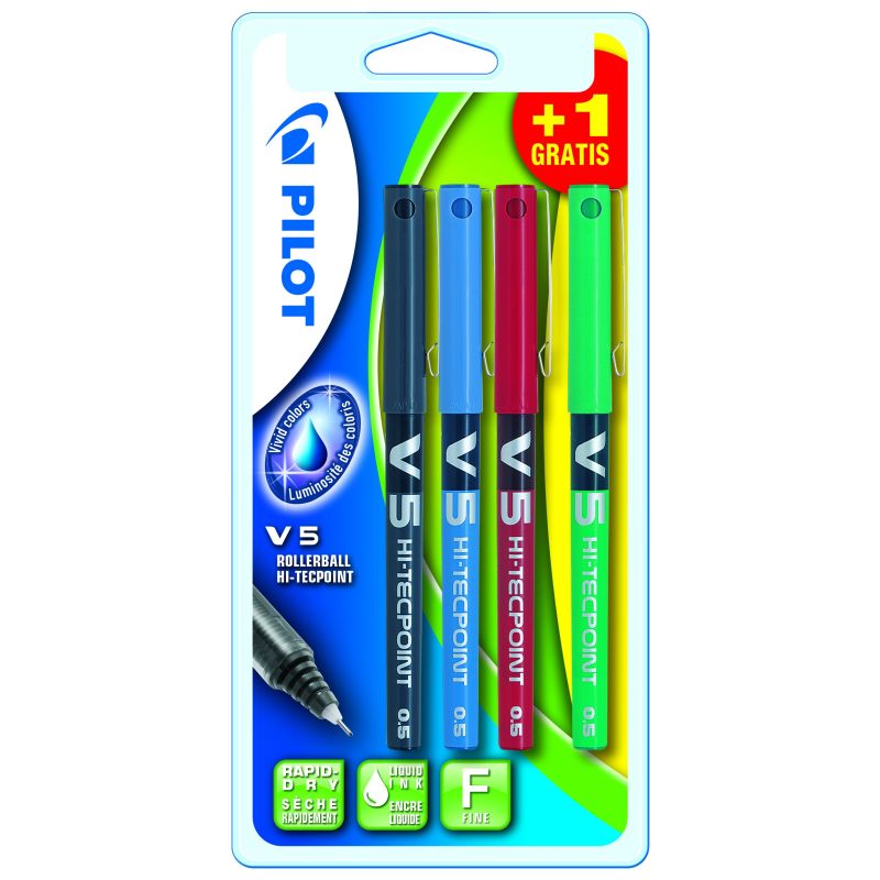 Pilot 4 Rollers V5 Encre Liq.