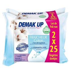 Demak'Up L.2X25 Lingette Lait Peau Normale/Mixte Demak Up