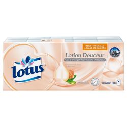 Lotus Paquets De Mouchoirs Huile D'Amande Douce & Aloé Vera 10X10