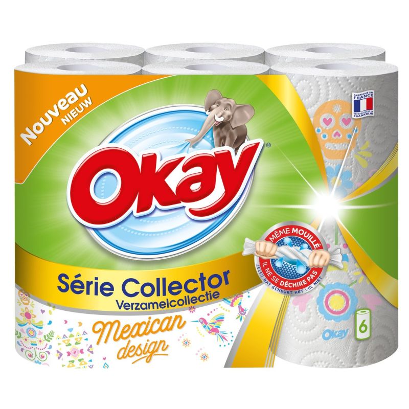 Okay Essuie Tout Toucher Douceur : Les 6 Rouleaux
