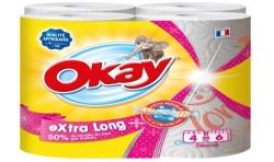 Okay Essuie-Tout Biodégradable : Les 4 Rouleaux Xxl Égal 6 De Taille Standard