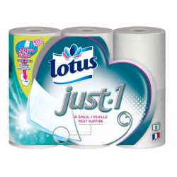 Lotus 6 Rouleaux Papier Toilette Jusaint One Aquatube