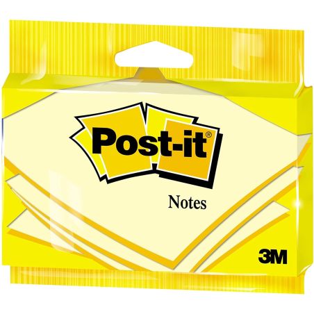 3M Post It Etiquettes Jaune 100 Feuilles Taille : 76 X 127 Mm