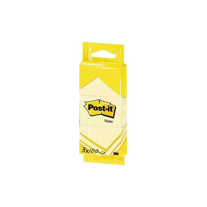 3M Post It Lot De 3 Blocs Notes 100 Feuilles 38X51