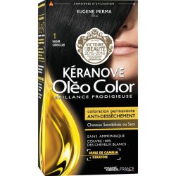 Keranove Coloration Cheveux 01 Noir Obscur Oleocolor