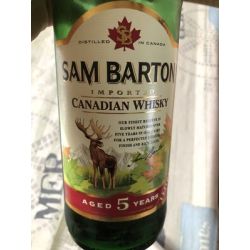 Sam Barton Whisky Canadien 5 A 40%V Bouteille 1L
