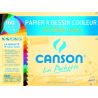 Canson 12 Feuilles Papier Dessin Mi-Teintes, 320 X 240 Mm, Assorti Vives