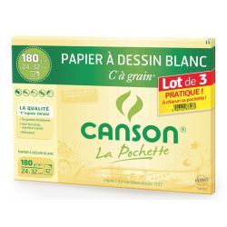 Canson 3 Pochet.Dessin 24X32