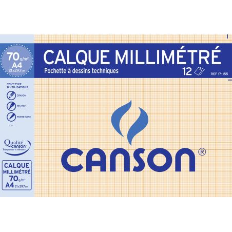 Canson Pap Millim. Calque A4