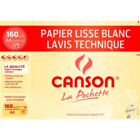 Canson 12F Dess Tech. A4 160G