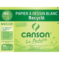 Canson Pochette De 10 Feuilles Papier Dessin Recyclé 160 G 24 X 32 Cm - 200777100