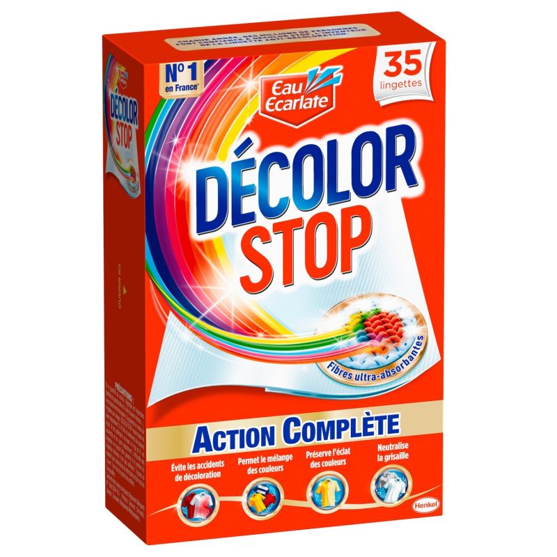 Eau Écarlate Lingettes Décolor Stop 6 Protections : La Boite De 35