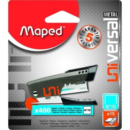 Maped Mini-Agrafeuse Universal - Métal N°10 + 400 Agrafes