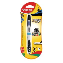 Maped Stylo Bille Moyen 4 Couleur
